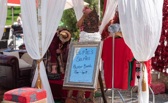 Elfie's Selfies photo booth at Prahran Square Christmas activation 2022